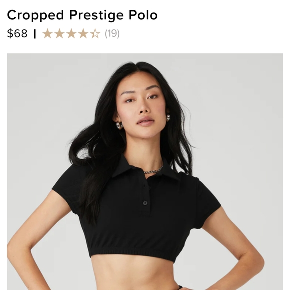 Alo Yoga Cropped Prestige Polo - Picture 3 of 4